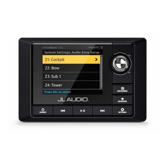 JL Audio MM100s-BE Weatherproof Source Unit with Full-Color LCD Display-99920
